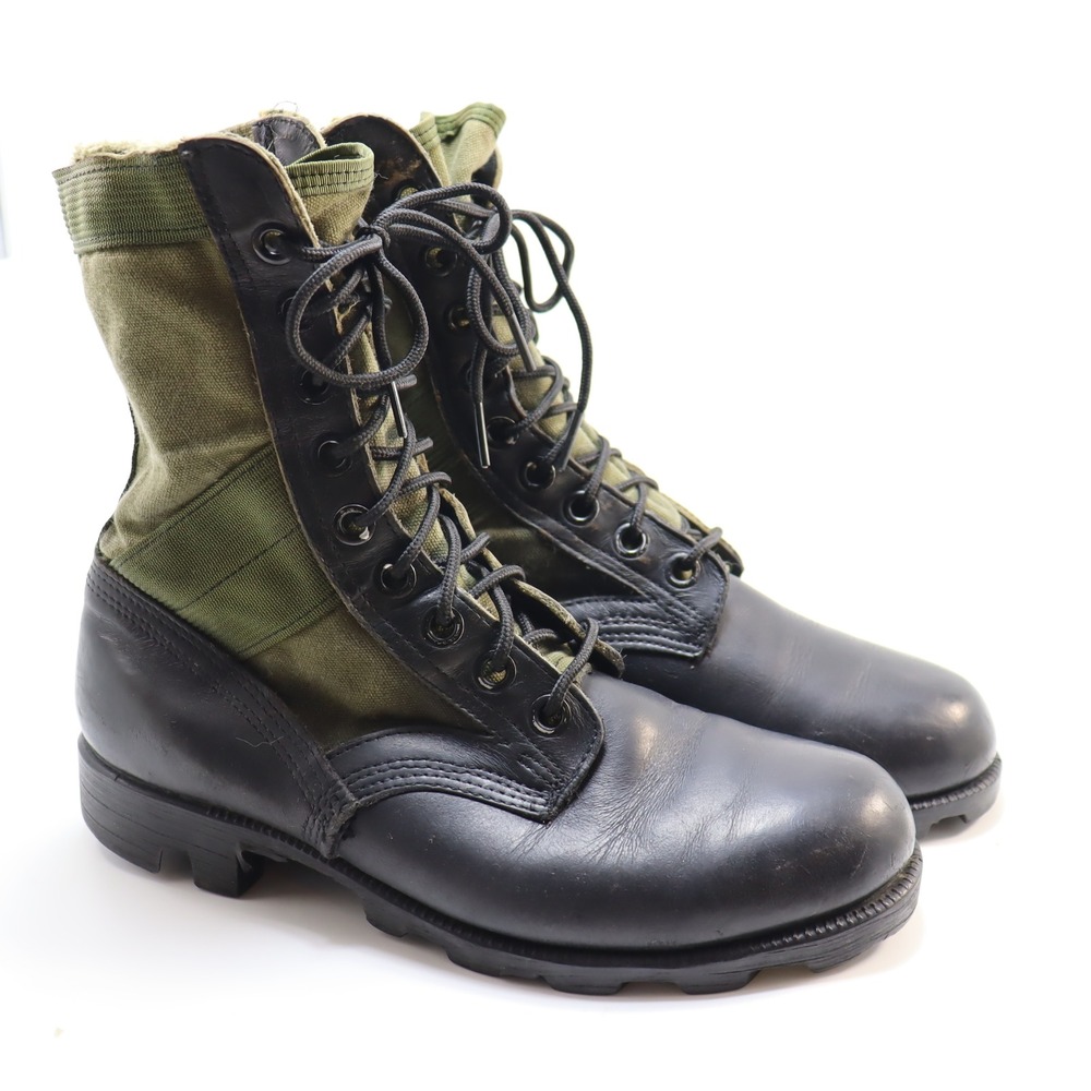 Jungle Combat Boots 7W Black Green Mens Military Gorpcore Hiking